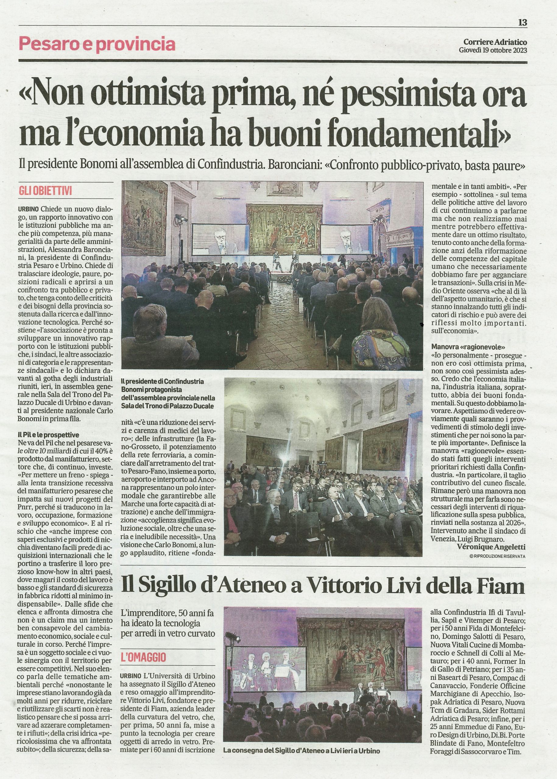 Rassegna Stampa - Sigillo d'Ateneo a Vittorio Livi
